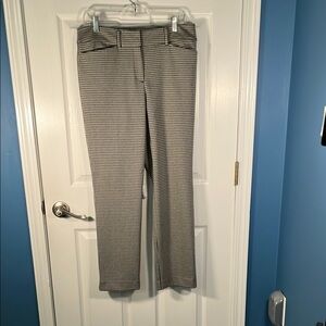 Ann Taylor Black and White Checkered Pants
